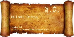 Muladi Ditta névjegykártya